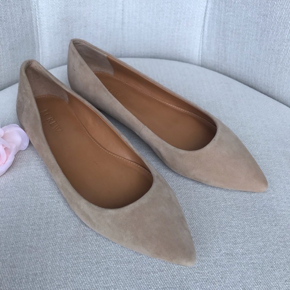 J. Crew Shoes - 🌿HP•J. Crew• Suede Pointy Toe Flats